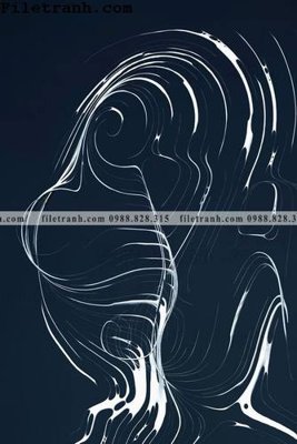 File in trần tranh truu tuong xanh 114 (file gốc) hoa văn 3D