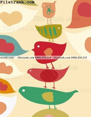 File tranh tranh ve hoat hinh phong tre em 361 (bản gốc) treo quán cafe