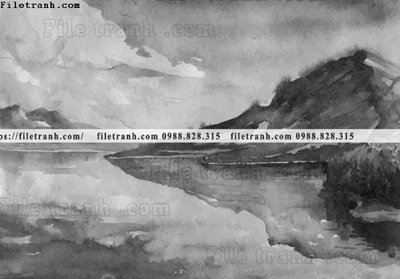 File in ấn tranh ve mau nuoc 1501 (bản gốc) chất lượng cao