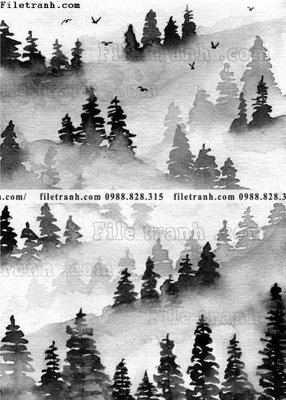 File gốc tranh ve mau nuoc 1504 (ảnh rõ nét) để in