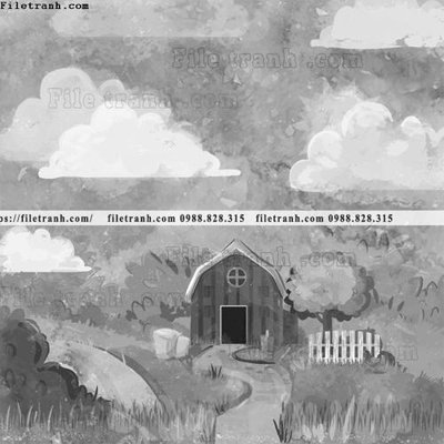 File tranh tranh ve mau nuoc 1509 (bản gốc) in lụa 3D