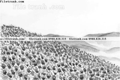 File tranh in trần tranh ve mau nuoc 1521 (ảnh gốc siêu nét)