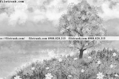 File gốc tranh ve mau nuoc 1524 (ảnh rõ nét) để in