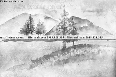 File in ấn tranh ve mau nuoc 1536 (bản gốc) cao cấp