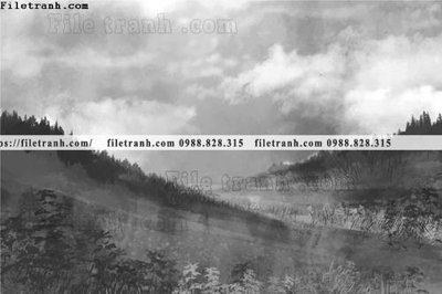 File in trần tranh ve mau nuoc 1537 (file gốc) hoa văn 3D