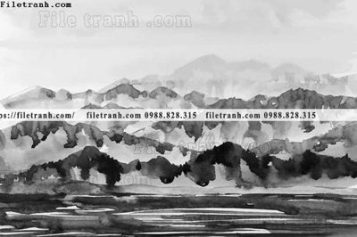 Download file gốc tranh ve mau nuoc 1539 (in mica) trang trí