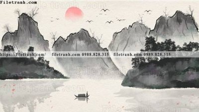 Tải file tranh ve muc trung quoc 502 (ảnh gốc) in tranh kính