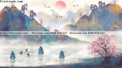 File tranh in trần tranh ve muc trung quoc 510 (ảnh gốc siêu nét)