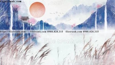 File tranh tranh ve muc trung quoc 515 (bản gốc) in lụa 3D