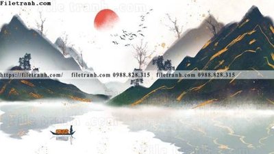 Download file gốc tranh ve muc trung quoc 520 (in lụa) hoa lá