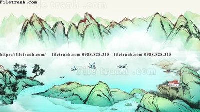 File tranh tranh ve muc trung quoc 531 (gốc) in trên kính