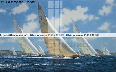 Tải file gốc tranh ve son dau thuan buom xuoi gio 2025 (bản PSD) đầy đủ layer