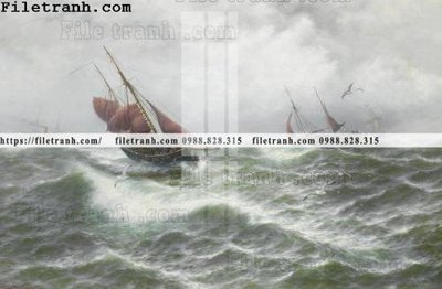 Tải file tranh ve son dau thuan buom xuoi gio 2040 (gốc) chủ đề hoa sen