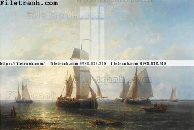 File ảnh tranh ve son dau thuan buom xuoi gio 2056 (gốc) cho trang trí nội thất