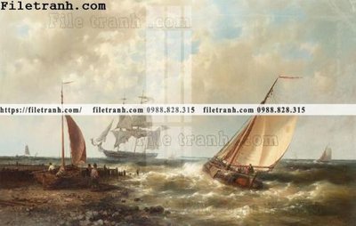 Chi tiết file ảnh tranh ve son dau thuan buom xuoi gio 2057 sắc nét