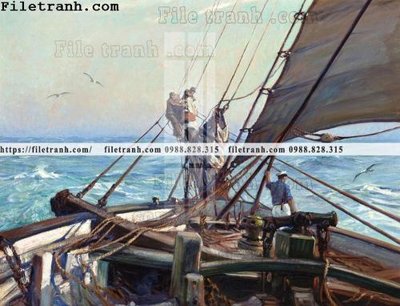 File tranh in trần 3D tranh ve son dau thuan buom xuoi gio 2061 (ảnh gốc)