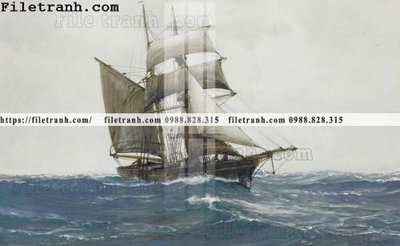 File in lụa tranh ve son dau thuan buom xuoi gio 2098 (tân cổ điển) tranh ve son dau thuan buom xuoi gio 2098