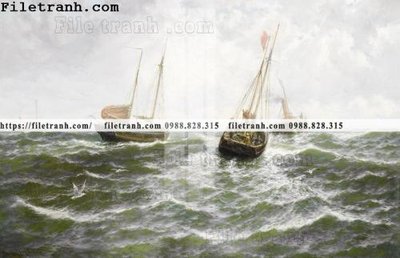 File gốc tranh ve son dau thuan buom xuoi gio 2109 (in lụa) chi tiết cao