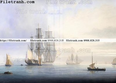 Hình ảnh file gốc in lụa tranh ve son dau thuan buom xuoi gio 2118