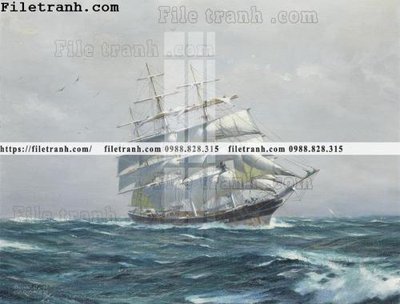 Ảnh gốc tranh ve son dau thuan buom xuoi gio 2131 (siêu chi tiết) để in ấn