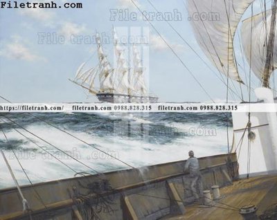 File gốc tranh ve son dau thuan buom xuoi gio 2154 (in 3D) cho trang trí