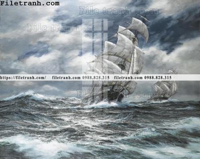 File in ấn tranh ve son dau thuan buom xuoi gio 2155 (bản gốc) cao cấp