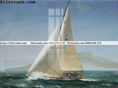 File tranh tranh ve son dau thuan buom xuoi gio 2161 (bản gốc) trang trí văn phòng