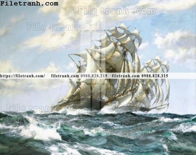 File PSD tranh ve son dau thuan buom xuoi gio 2169 (gốc) cho designer