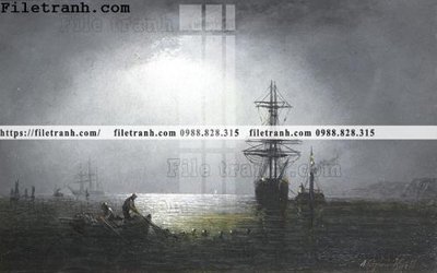 File tranh tranh ve son dau thuan buom xuoi gio 2170 (bản gốc) in canvas