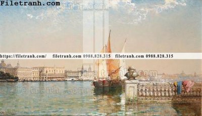 Download file gốc tranh ve son dau thuan buom xuoi gio 2175 (in lụa) hoa lá