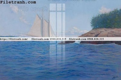 File tranh gốc tranh ve son dau thuan buom xuoi gio 2201 (sắc nét từng chi tiết)