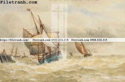 File tranh gốc PSD tranh ve son dau thuan buom xuoi gio 2209 còn nguyên layer