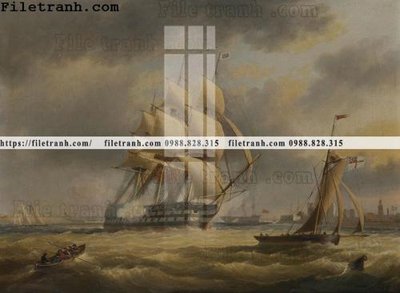 Tải file tranh ve son dau thuan buom xuoi gio 2219 (ảnh gốc) in gạch 3D