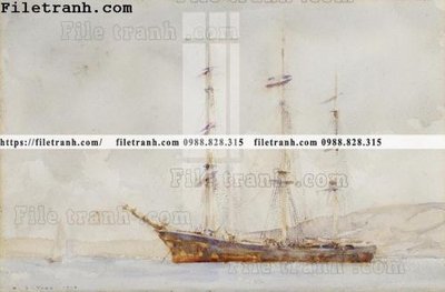 File gốc tranh ve son dau thuan buom xuoi gio 2228 (in lụa) tranh phong thủy