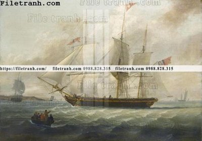 File tranh tranh ve son dau thuan buom xuoi gio 2246 (bản gốc) treo tường