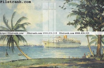 File PSD tranh ve son dau thuan buom xuoi gio 2256 (bản gốc) cho nhà in