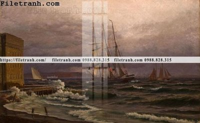 File PSD tranh ve son dau thuan buom xuoi gio 2280 (gốc) tách lớp chi tiết