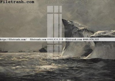 File PSD tranh ve son dau thuan buom xuoi gio 2284 (gốc) cho designer