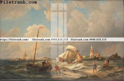 File ảnh tranh ve son dau thuan buom xuoi gio 2292 (gốc) in quảng cáo ngoài trời