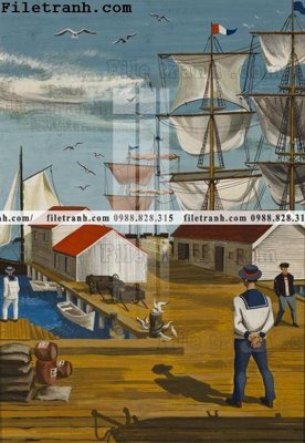 File PSD tranh ve son dau thuan buom xuoi gio 2301 (bản gốc) độ phân giải cao