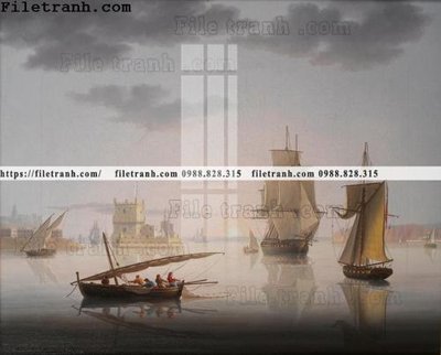 File gốc tranh ve son dau thuan buom xuoi gio 2319 (in mica) cắt laser