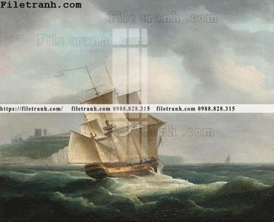 File gốc tranh ve son dau thuan buom xuoi gio 2322 (in tráng gương) hiện đại