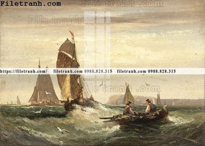 File ảnh tranh ve son dau thuan buom xuoi gio 2338 (gốc) in biển hiệu