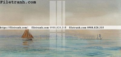Hình ảnh file gốc in lụa tranh ve son dau thuan buom xuoi gio 2361