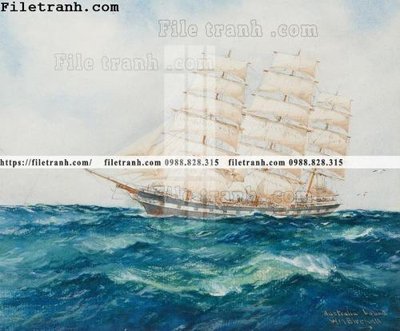 File gốc tranh ve son dau thuan buom xuoi gio 2366 (in lụa) tranh mã đáo