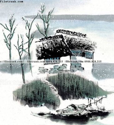 File PSD in ấn tranh ve thi tran giang nam 739 (chất lượng cao)