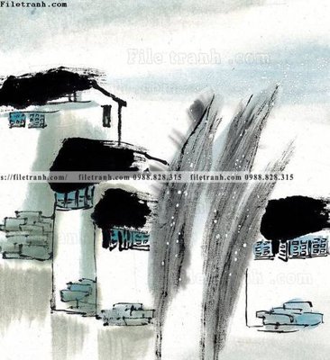 File tranh tranh ve thi tran giang nam 745 (ảnh gốc) không bị mờ