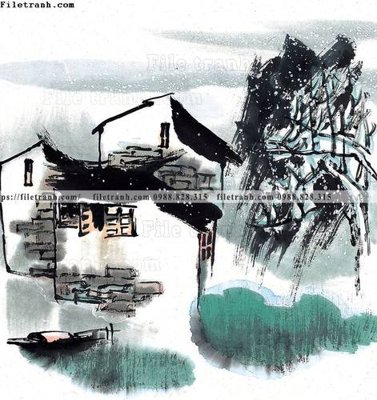 Download file tranh ve thi tran giang nam 763 (gốc) in mica bàn thờ