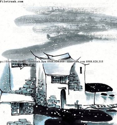 Ảnh gốc file in lụa tranh ve thi tran giang nam 769 chi tiết