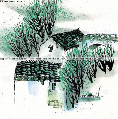 File ảnh tranh ve thi tran giang nam 786 (gốc) trang trí khách sạn